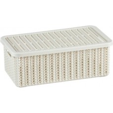 Коробка IDEA Вязание 3л, с крышкой, белый ротанг Арт. М2369 в магазинах Лента