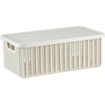 Коробка IDEA Вязание 6л, с крышкой, белый ротанг Арт. М2370