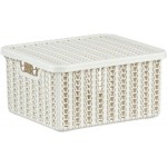 Коробка IDEA Вязание 1.5л, с крышкой, белый ротанг Арт. М2368