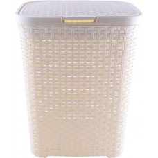 Корзина для белья VIOLET Ротанг, с крышкой, слоновая кость Арт. V184026, 40л в магазинах Лента