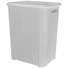 Корзина для белья VIOLET Вязь, белый, 60л в магазинах Лента