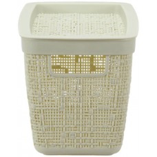Коробка IDEA Бязь, с крышкой, 28х14х14cм, белый ротанг, 4л в магазинах Лента
