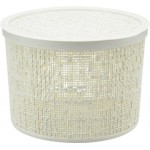 Коробка IDEA Бязь d=22см, с крышкой, белый ротанг, 4.5л
