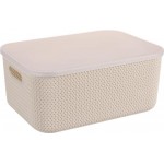 Корзина для хранения HOMECLUB Autumn Blues 36,5х26х16см, с крышкой, пластик, Арт. BA801