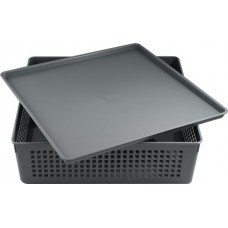 Корзина для хранения ПОЛИМЕРБЫТ с крышкой, 7.3л, Арт. 434640500 в магазинах Лента