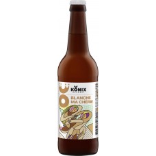 Напиток пивной KONIX BREWERY Blanche ma cherie нефильтрованный пастеризованный 4,5%, 0.5л в магазинах Лента
