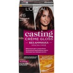 Краска-уход для волос CASTING CREME GLOSS 415 Морозный каштан, без аммиака, 180мл Краска-уход для волос CASTING CREME GLOSS 415 Морозный каштан, без аммиака, 180мл