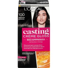 Краска-уход для волос CASTING CREME GLOSS 100 Черная ваниль, без аммиака, 160мл в магазинах Лента