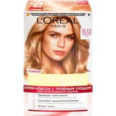 Краска для волос L'OREAL Excellence 8.12 Мистический блонд, 176мл в магазинах Лента