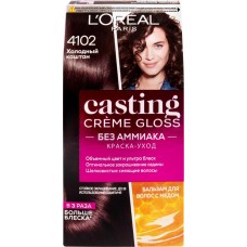 Краска-уход для волос CASTING CREME GLOSS 4102 Холодный каштан, без аммиака, 239мл в магазинах Лента