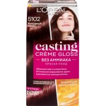 Краска-уход для волос CASTING CREME GLOSS 5102 Холодный мокко, без аммиака, 239мл Краска-уход для волос CASTING CREME GLOSS 5102 Холодный мокко, без аммиака, 239мл