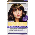 Крем-краска для волос L'OREAL Excellence Cool Creme 6.11 Ультрапепельный темно-русый, 258г Крем-краска для волос L'OREAL Excellence Cool Creme 6.11 Ультрапепельный темно-русый, 258г