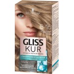Краска для волос ГЛИСС КУР Уход&Увлажнение 8–16 Натуральный пепельно-русый, 165г