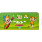 Акварель ЛЕНТА 12 цветов, с кисточкой