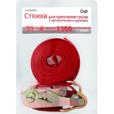 Стяжка для груза и багажа AUTOSTANDART 35мм Арт. 107427, 6м в магазинах Лента Стяжка для груза и багажа AUTOSTANDART 35мм Арт. 107427, 6м в магазинах Лента