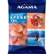 Креветки Королевские варено-мороженые AGAMA XXL неразделанные 41/50, 700г в магазинах Лента
