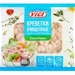 Креветки варено-мороженые VICI Салатные, очищенные, 300г Креветки варено-мороженые VICI Салатные, очищенные, 300г