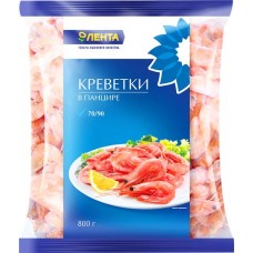 Креветки замороженные ЛЕНТА в панцире 70/90, 800г в магазинах Лента