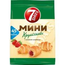 Мини-круассаны 7DAYS с начинкой клубника, 105г в магазинах Лента