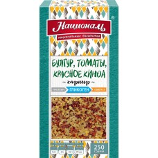 Смесь для гарнира НАЦИОНАЛЬ Гликоген, булгур, томаты, красное киноа, 250г в магазинах Лента