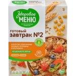 Хлопья кукурузно-пшеничные ЗДОРОВОЕ МЕНЮ №2 из пророщенного зерна с отрубями и протеином, 200г Хлопья кукурузно-пшеничные ЗДОРОВОЕ МЕНЮ №2 из пророщенного зерна с отрубями и протеином, 200г