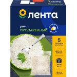 Рис длиннозерный ЛЕНТА пропаренный 1-й сорт, в пакетиках, 5х100г