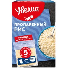 Рис длиннозерный УВЕЛКА пропаренный в пакетиках, 5х80г в магазинах Лента