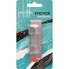 Крючок FRESH CODE на липкой основе, средний, металл, 2шт в магазинах Лента