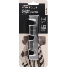Крючок HOMECLUB Easy-fix самоклеющийся, нержавеющая сталь, 2,5х12см, Арт. ST0083A в магазинах Лента