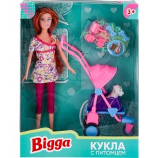 Набор игровой BIGGA Кукла с питомцем, 8 предметов Арт. 11475 в магазинах Лента