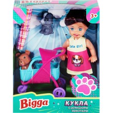 Набор игровой BIGGA Кукла с домашними животными, 4 предмета Арт. B1224754 в магазинах Лента