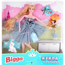 Набор игровой BIGGA Кукла с котенком, 5 предметов в магазинах Лента