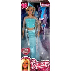 Кукла КАРАПУЗ София 29см, снежная принцесса в голубом платье, руки и ноги сгибаются Арт. 315677 в магазинах Лента