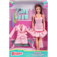 Набор игровой BIGGA Кукла с аксессуарами для ванной, 11 предметов, Арт. B1525029 в магазинах Лента