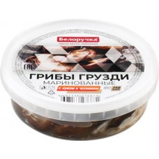 Грузди маринованные БЕЛОРУЧКА с луком и чесноком, 250г в магазинах Лента