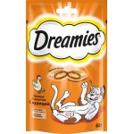 Лакомство для кошек DREAMIES Подушечки с курицей, 60г