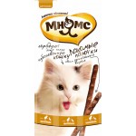 Лакомство для кошек МНЯМС Палочки с цыпленком и уткой 13,5см, 15г