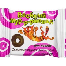 Лакомство для кошек VEDA Съедобные игрушки Веселый Мур-Р-Рмелад с инулином, 6г в магазинах Лента