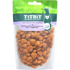 Лакомство для кошек TITBIT Dent профилактическое, жевательные снеки с говядиной, 40г в магазинах Лента