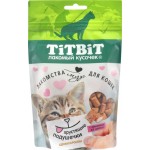 Лакомство для кошек TITBIT Хрустящие подушечки с паштетом из лосося, 100г