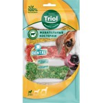 Лакомство для собак TRIOL Кость прессованная микс 7,5см, 80г
