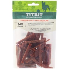Лакомства для собак TITBIT Золотая коллекция Говядина по-строгановски, 80г в магазинах Лента