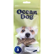 Лакомство для собак OCEANDOG Крекеры из атлантической̆ трески с ламинарией̆ и отрубями, 40г в магазинах Лента