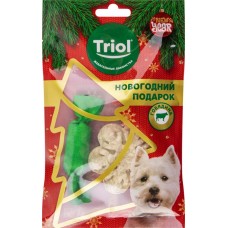 Лакомство для собак TRIOL New Year Подарок снеговика, 65г в магазинах Лента