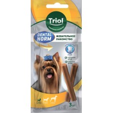 Лакомство для собак TRIOL Палочки жевательные, для мелких пород 3шт, 45г в магазинах Лента