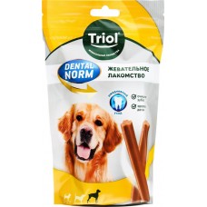 Лакомство для собак TRIOL DENTAL NORM Палочки жевательные 3шт, 120г в магазинах Лента
