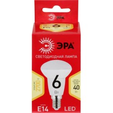 Лампа светодиодная ЭРА Эко R50 6Вт E14, теплый свет в магазинах Лента