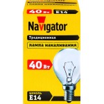 Лампа накаливания NAVIGATOR 40Вт Е14, прозрачная, шар