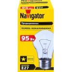 Лампа накаливания NAVIGATOR 95Вт Е27, прозрачная, груша