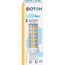 Лампа светодиодная ФОТОН JCD 4Вт G9, теплый свет в магазинах Лента